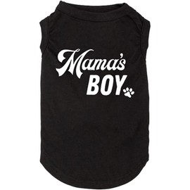Dog Shirts Letter Printed Vest for Small Large Dogs Slogan Costume Dog Pajamas Puppy Gift Pet Clothes Mama's Boy (Small, M-Black)