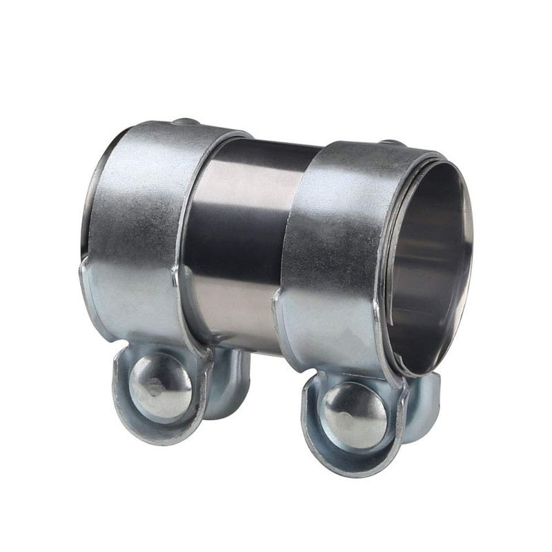 ADPOW Stainless Steel Muffler Band Exhaust Connecting Pipe 55mm