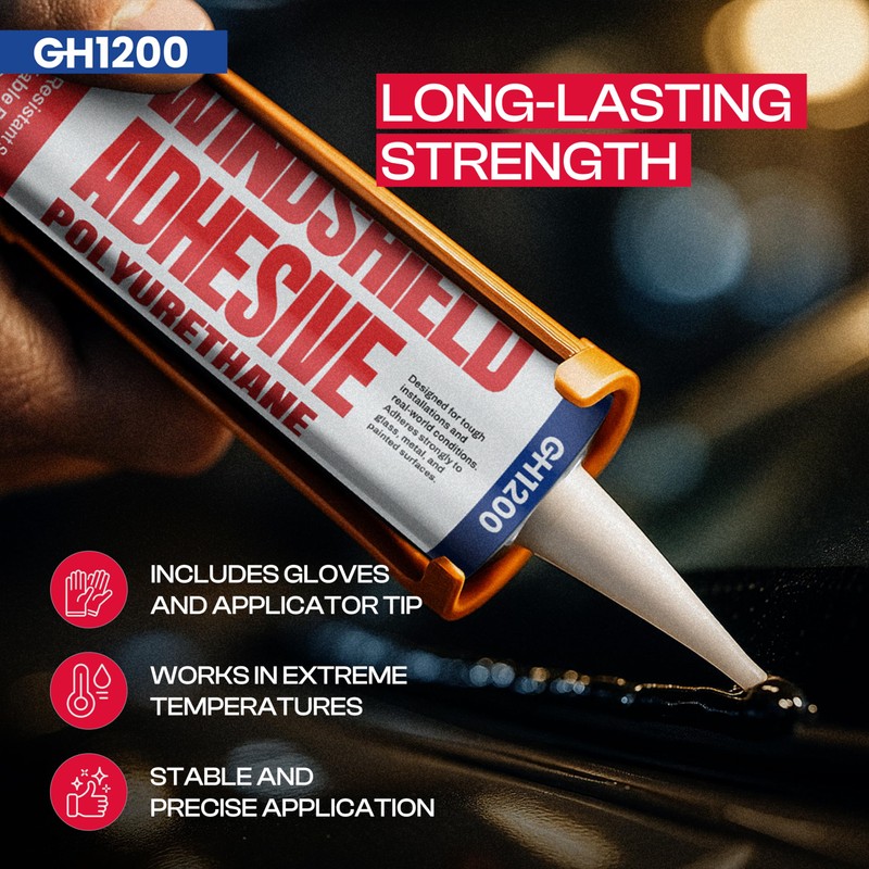 GH1200 Polyurethane Windshield Adhesive Cures in 24-48 Hrs - 12.5