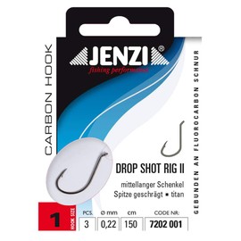 JENZI Drop-Shot Rig / Leader Size 1/0 Titanium Medium Length