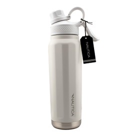 Nautica 25 oz hydration flask Double-Wall Vacuum Insulated bottle Leak Proof & BPA Free (LIGHT GREY)