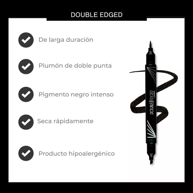 Gelden Delineador Líquido Para Ojos De Doble Punta [ Double