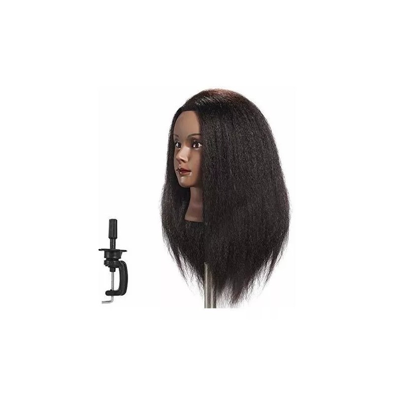Hairginkgo Maniqui Cabeza Cabello Natural #2 Negro 40.6 Cm Hairginkgo