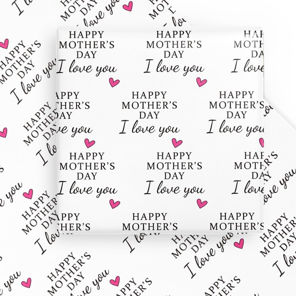 WRAPAHOLIC Mother's Day Wrapping Paper Sheet - 6 Sheets Happy