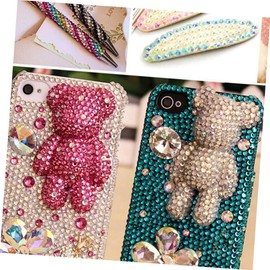 FRCOLOR 15Grid Colorful Nail Art Resin Diamonds Kit Colorful Flatback Gems for DIY Nail Decorations Unique Nail Accessories for Personal and Professional Use for Fingernails