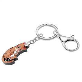 BAMAY Cute Cat Keychain Acrylic Car Key Chain Rings Pets Jewelry Cat Gifts for Cat Lovers Women Girls Kitten Charms, Mother's Day