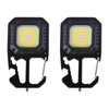2 Pcs Keychain Work Light High Bright Mini COB Lamp