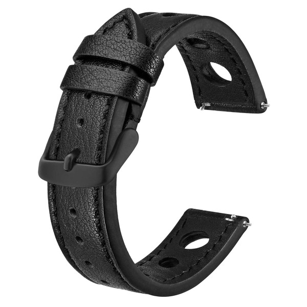 BISONSTRAP Rally Men's Leather Watch Strap Width 18 mm 20