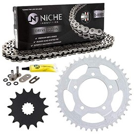 NICHE Drive Sprocket Chain Combo for Suzuki SV650 Front 15 Rear 44 Tooth 525V O-Ring 110 Links