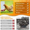 Chicken Water Cups 12pcs - Automatic Filling Waterer Feeder, Gravity