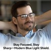Dollger Blue light Glasses for Men Rectangle Metal Frame Computer