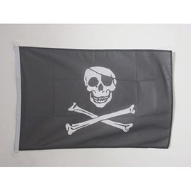 AZ FLAG Pirate Regular NAUTICAL Flag 18'' x 12'' - Pirates flags 30 x 45 cm - Banner 12x18 in for boat