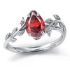 Wasee January Birthstone Ring Set 925 Sterling Silver Garnet Ring