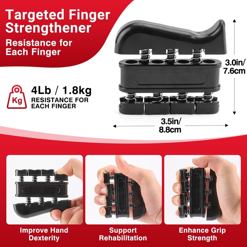 Tilcore Grip Strength Tester & Trainer - Handheld Dynamometer, Strengthener,