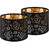 GO&SO Drum Black Lamp Shades 13 Inches - Industrial Laser