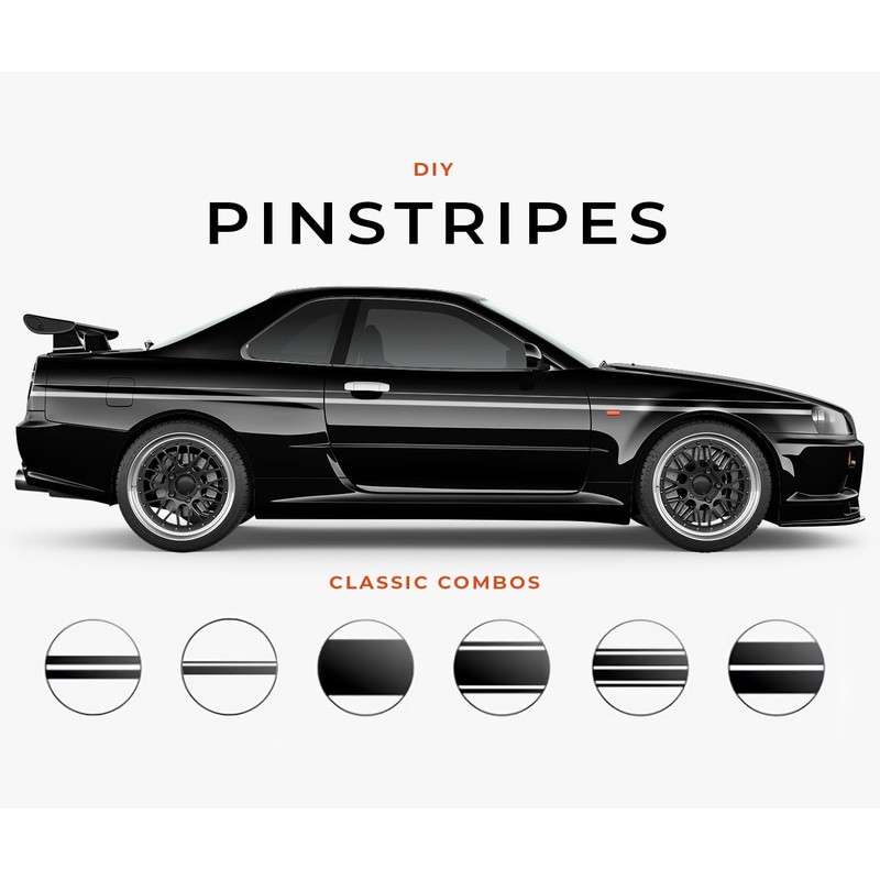 VViViD Vinyl Tape Pinstripe Silver Reflective Gloss Adhesive Automotive Film
