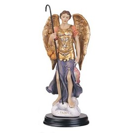 George S. Chen Imports SS-G-205.55 Archangel Raphael Holy Figurine Religious Decoration Statue, 5"