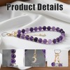 Amethyst Natural Stone Phone Charm Beaded Wrist Strap Lanyard