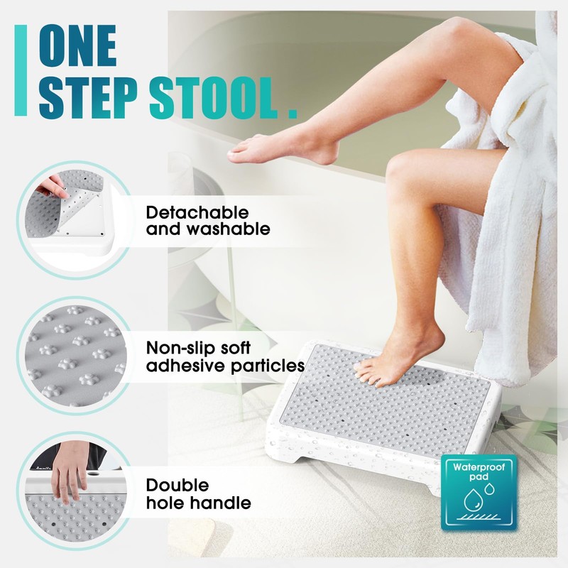 SPACELEAD Mobility Step Stool for Adults & Seniors, Indoor/Outdoor Portable