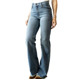 Kimes Ranch Women's Olivia Casual Western High Rise Waist Stove Pipe & Wide Leg Raw Hem Light Wash Denim Jeans, 4-32