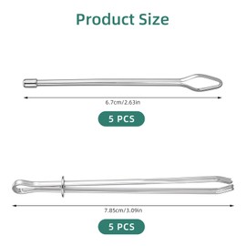 AOZUO 10PCS Rope Threader Clips, DIY Drawstring Threader Tool Set Metal Sewing Loop Turner Hooks Easy Pull Bodkin Threader Clips with Tweezer for Sweatpants Coats Pants Hoodies Swim Trunks