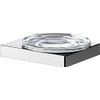 KEUCO Metal Chrome Shiny Crystal Glass Soap Dish for Bathroom