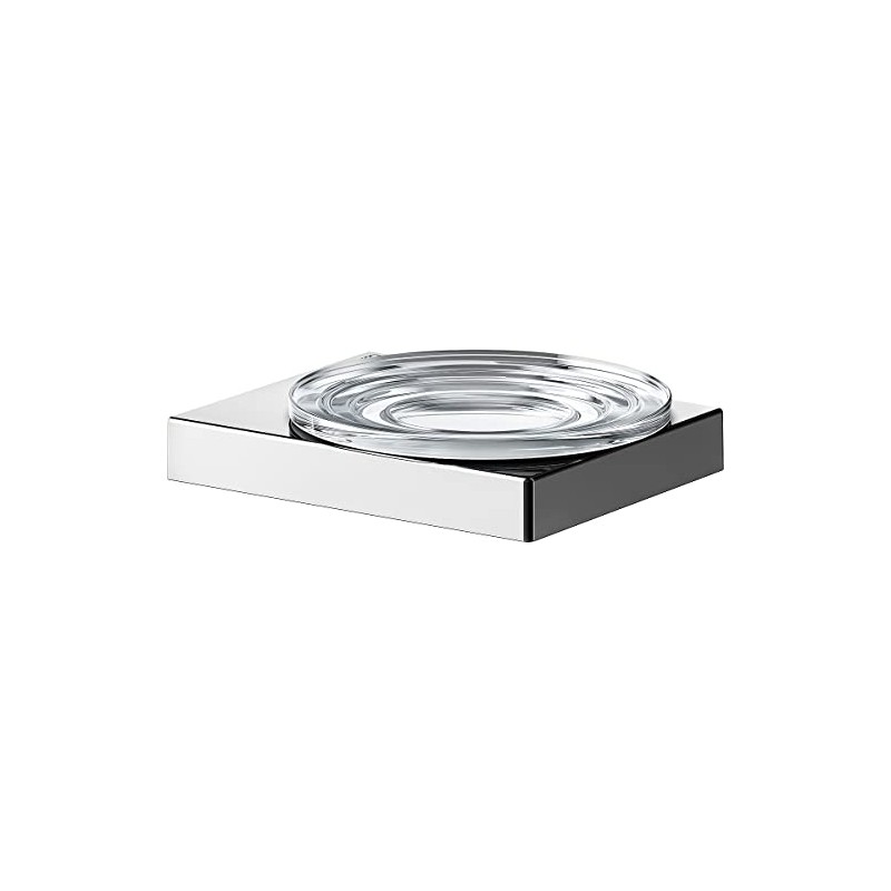 KEUCO Metal Chrome Shiny Crystal Glass Soap Dish for Bathroom