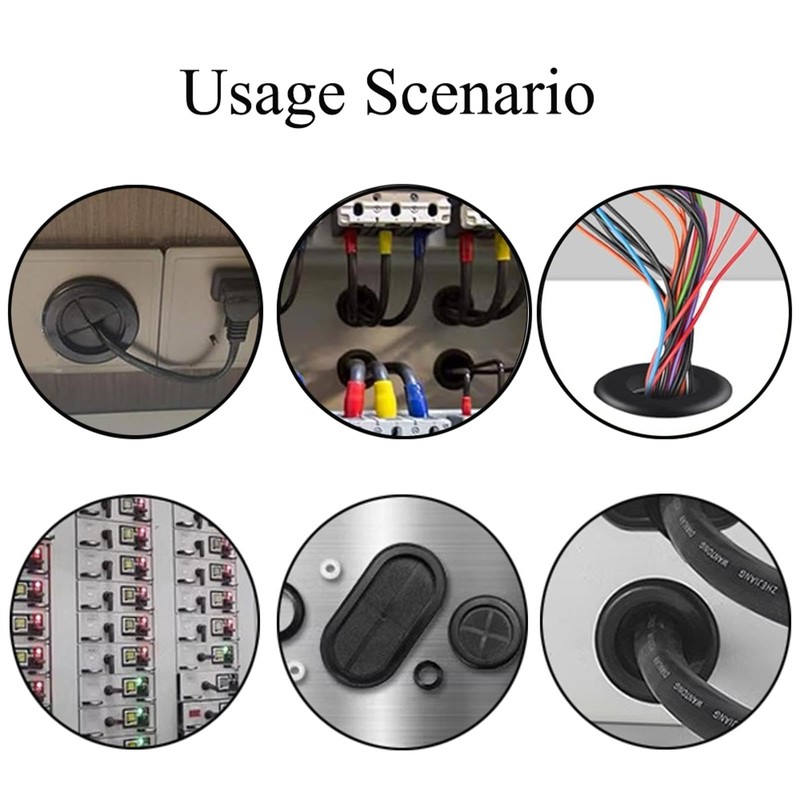 Pack of 4 Black Dustproof Wire Protection Spools Nozzle Made