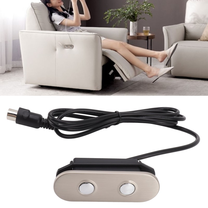 Electric Recliner Controller Zinc Alloy 2 Button 5 Pin Electric