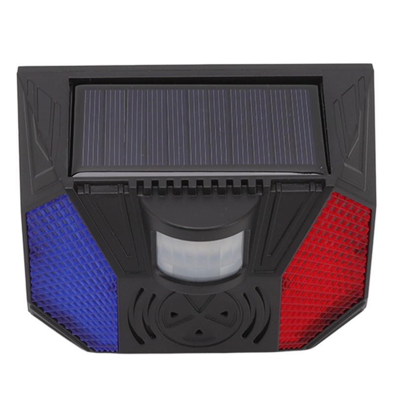 Solar Security Alarm Siren with Remote Control USB Cable Yard