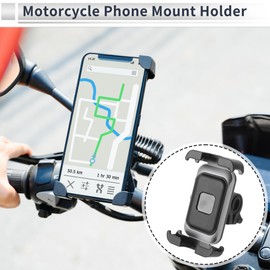 Motoforti Motorcycle Phone Mount Holder Motorbike Cell Phone Mount Holder for Handlebar Mount Fits 4.7"-7.2" / 119.38-182.88mm Smartphones