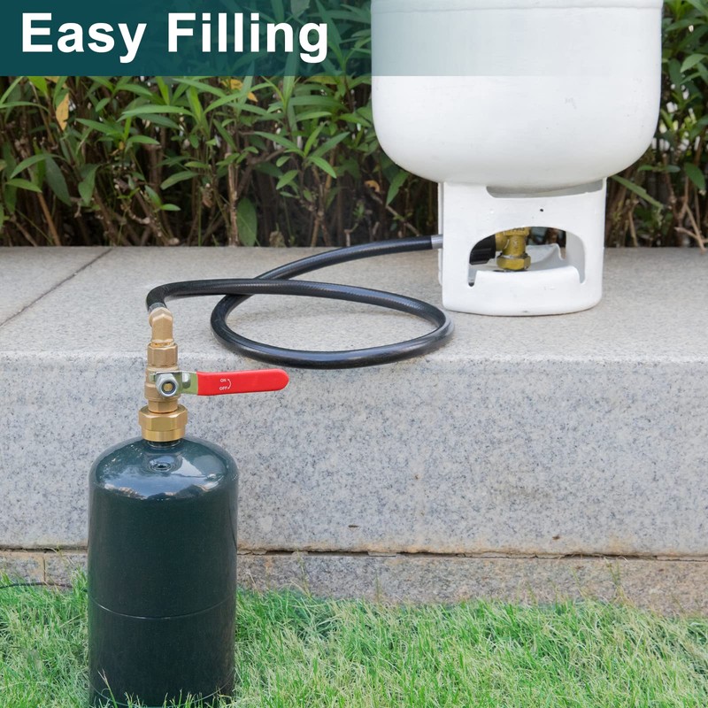 GASPRO 1 lb Propane Tank Refill Adapter Kit, 3 ft