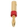 Preffair 4pcs Speaker Banana Plugs 24K Gold Plated Dual Screws