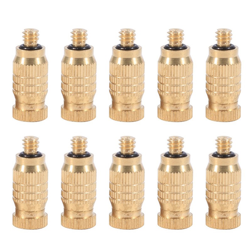 10Pcs Threaded Brass Fog Mist Nozzles Misting Fogging Spray Sprinkler