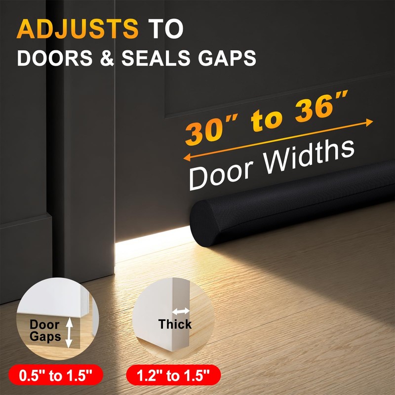 Door Draft Stopper for Bottom of Door, Under Door Draft