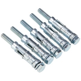 AHC K-ZYSALB825B5 M8 x 25 mm Loose Bolt Shield Anchor - Zinc/Yellow (Pack of 5)