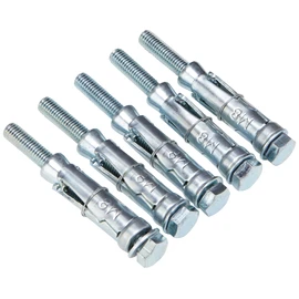 AHC K-ZYSALB825B5 M8 x 25 mm Loose Bolt Shield Anchor - Zinc/Yellow (Pack of 5)