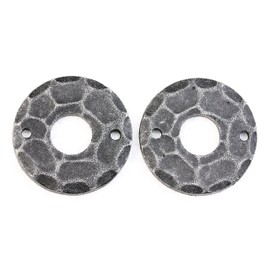 UHRIG Set of 2 Oval Rosette for Door Handle Forged Steel Door Lock Pair Rosettes for Front Doors Room Doors Gates etc. Set of 2
