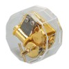 Music Box Polygon Shape Transparent Golden Relaxing Acrylic Metal Clear