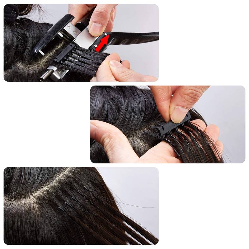 Sqailer Extensiones De Cabello 6D 100% Cabello Humano Real 13
