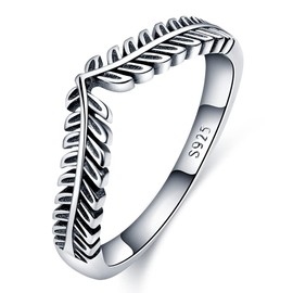 KUNSIR 925 Sterling Silver Rings for Women, True Love Knot Rings, for Fingers, Spring Rings, Jewellery Gifts, Crossed Rings for Women, with Cubic Zirconia, Size R1