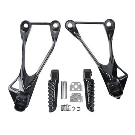 Kawasaki Rear Passenger Foot Pegs Bracket Compatible with Kawasaki Ninja ZX6R 2005-2008, ZX636 2005-2006 (Black)
