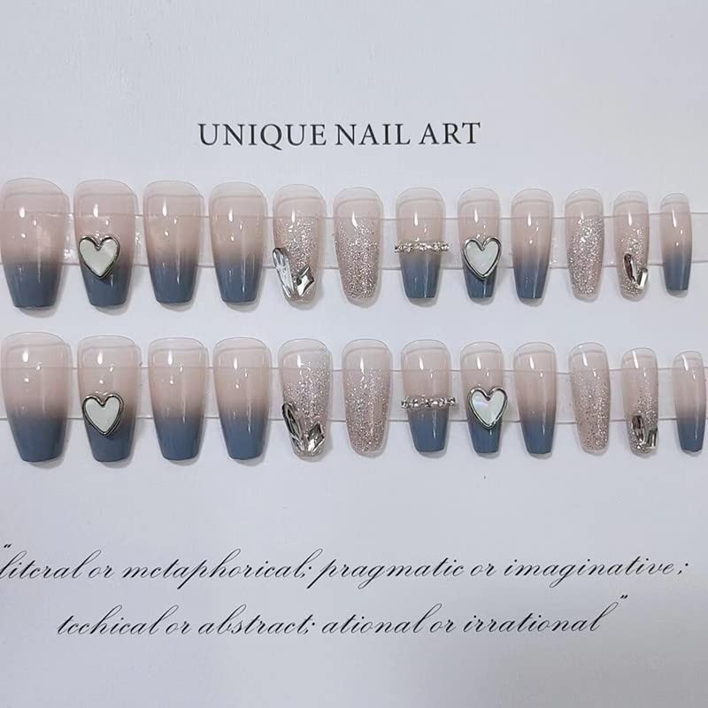 Nail Tips, Gray Nail Tips, Heart Style, Coming of Age