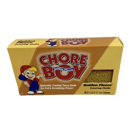 Chore Boy Vintage New  Chore Boy 2 Pack Golden Fleece Scouring Cloths Rare USA NOS