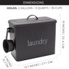 AuldHome Design Enamelware Laundry Powder Container (Black), Enamelware Detergent Bin