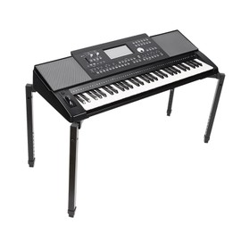 Adjustable Folding Workstation or Keyboard Stand,DJ Workstation Stand Keyboard Stand for Studio Mixer Controllers,Turntable,Speakers,Stage Equipment,Black