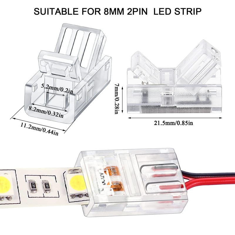 Flutesan 40 Pcs 2 Pin, 8 mm RGB LED Light