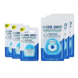 Cool Shock | Combo hilo dental avanzado. Sabor menta. Incluye 3pz con 30m c/u y 3pz con 10m c/u. Caja con 6 pzs.