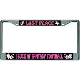 I Suck at Fantasy Football #4 Chrome License Plate Frame
