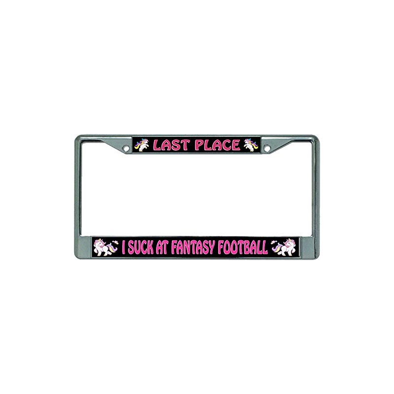 I Suck at Fantasy Football #4 Chrome License Plate Frame